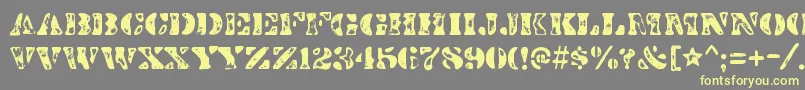 DirtybakersdozenscorchRegular Font – Yellow Fonts on Gray Background