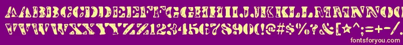 DirtybakersdozenscorchRegular Font – Yellow Fonts on Purple Background