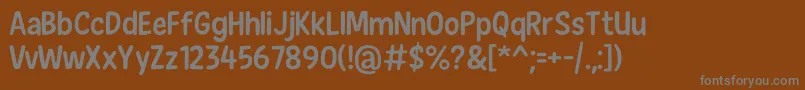 Шрифт NewEraCasualRegular – серые шрифты на коричневом фоне