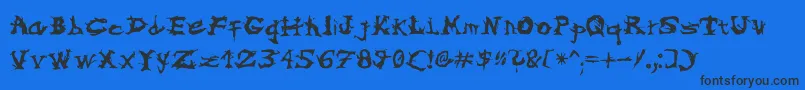 Symbiotic Font – Black Fonts on Blue Background