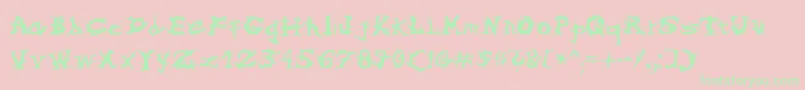 Symbiotic Font – Green Fonts on Pink Background