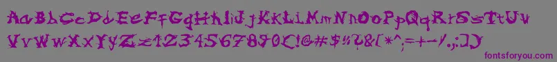 Symbiotic Font – Purple Fonts on Gray Background