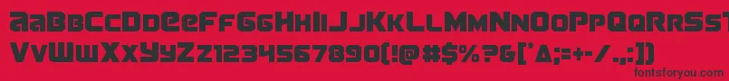 Terrancond Font – Black Fonts on Red Background