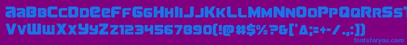 Terrancond Font – Blue Fonts on Purple Background