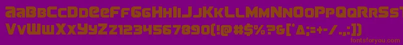 Terrancond Font – Brown Fonts on Purple Background