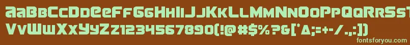 Terrancond Font – Green Fonts on Brown Background