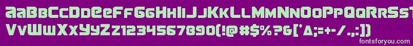 Terrancond Font – Green Fonts on Purple Background