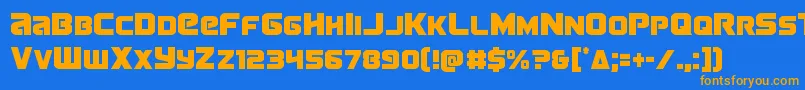 Terrancond Font – Orange Fonts on Blue Background