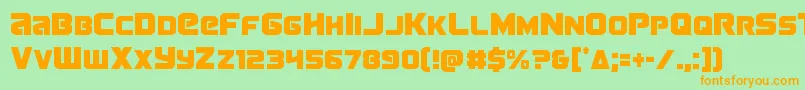 Terrancond Font – Orange Fonts on Green Background