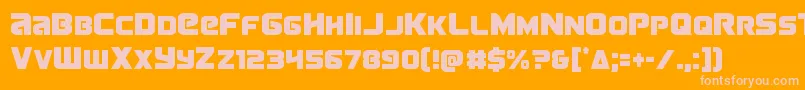 Terrancond Font – Pink Fonts on Orange Background