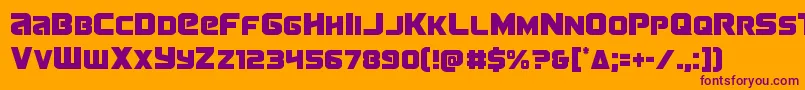 Terrancond Font – Purple Fonts on Orange Background