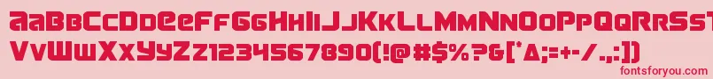 Terrancond Font – Red Fonts on Pink Background