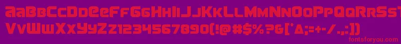 Terrancond Font – Red Fonts on Purple Background