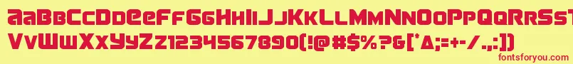 Terrancond Font – Red Fonts on Yellow Background