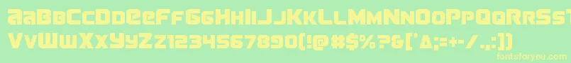 Terrancond Font – Yellow Fonts on Green Background