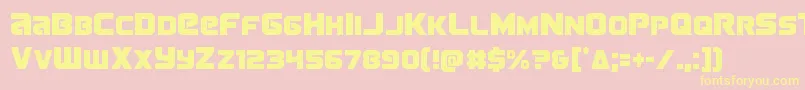 Terrancond Font – Yellow Fonts on Pink Background