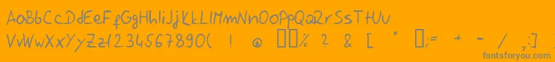 Jelurrg Font – Gray Fonts on Orange Background
