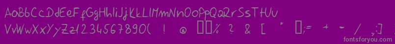 Jelurrg Font – Gray Fonts on Purple Background