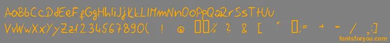 Jelurrg Font – Orange Fonts on Gray Background