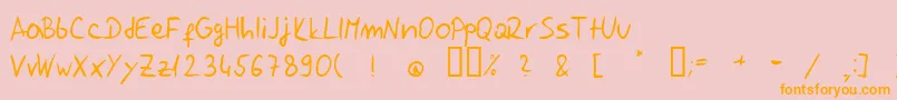 Jelurrg Font – Orange Fonts on Pink Background