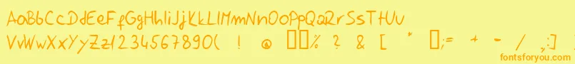 Jelurrg Font – Orange Fonts on Yellow Background