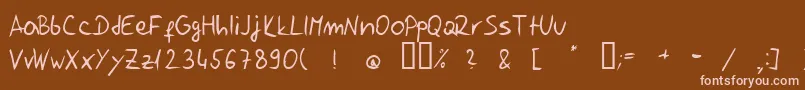 Jelurrg Font – Pink Fonts on Brown Background