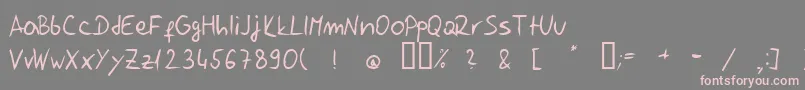 Jelurrg Font – Pink Fonts on Gray Background
