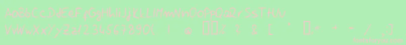 Jelurrg Font – Pink Fonts on Green Background