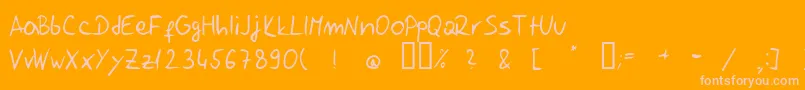 Jelurrg Font – Pink Fonts on Orange Background
