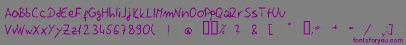 Jelurrg Font – Purple Fonts on Gray Background