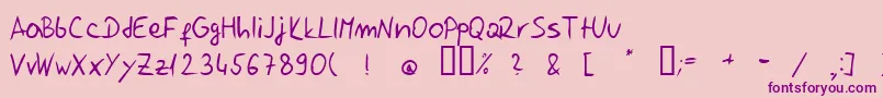 Jelurrg Font – Purple Fonts on Pink Background