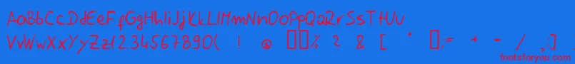 Jelurrg Font – Red Fonts on Blue Background