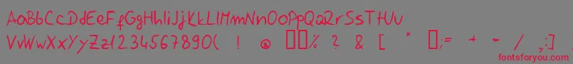 Jelurrg Font – Red Fonts on Gray Background