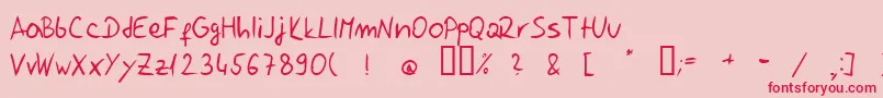Jelurrg Font – Red Fonts on Pink Background