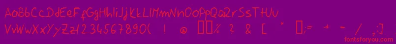 Jelurrg Font – Red Fonts on Purple Background