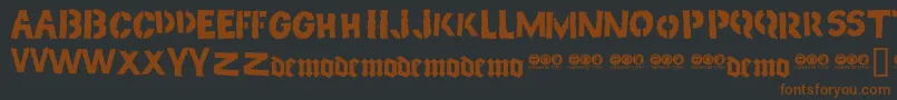 Pig Font – Brown Fonts on Black Background
