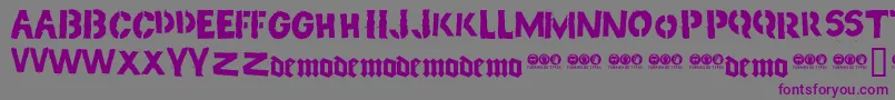 Pig Font – Purple Fonts on Gray Background