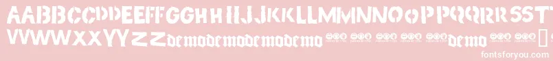 Pig Font – White Fonts on Pink Background