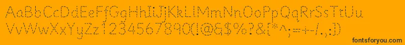 Primer Font – Black Fonts on Orange Background