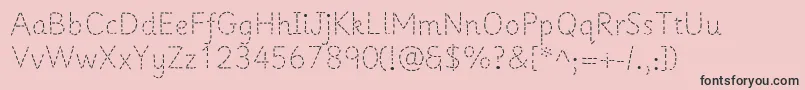 Primer Font – Black Fonts on Pink Background