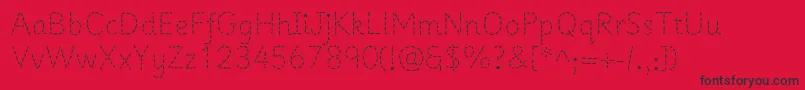 Police Primer – polices noires sur fond rouge