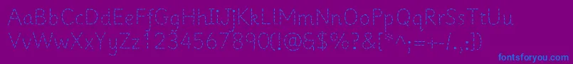 Primer Font – Blue Fonts on Purple Background