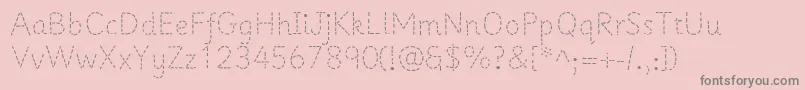 Primer Font – Gray Fonts on Pink Background