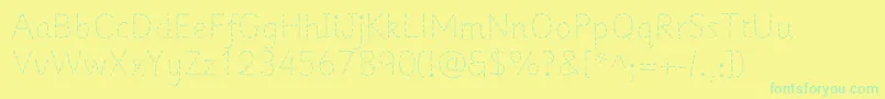 Primer Font – Green Fonts on Yellow Background