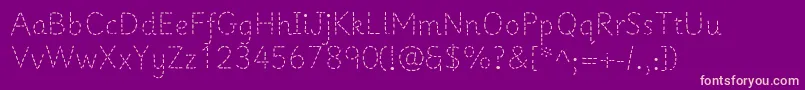 Primer Font – Pink Fonts on Purple Background