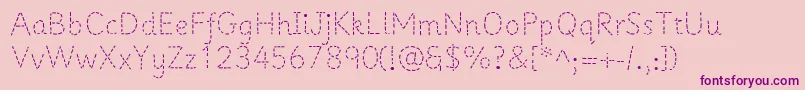Primer Font – Purple Fonts on Pink Background