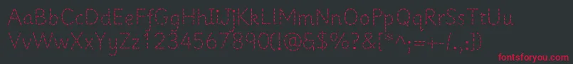 Primer Font – Red Fonts on Black Background