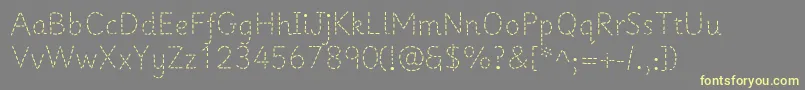 Primer Font – Yellow Fonts on Gray Background