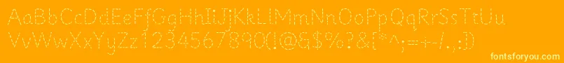 Primer Font – Yellow Fonts on Orange Background