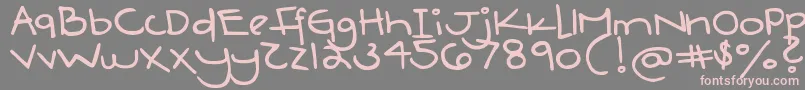 DjbBoyfriendJeans Font – Pink Fonts on Gray Background